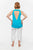 The Enliven Open Back Top - Turquoise