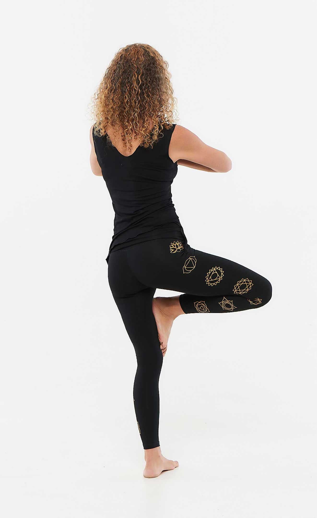 Yoga Clothing - Drishti Chakra Yoga Leggings - Black –  spiritcollectiononline